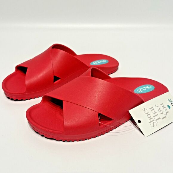 NWT Oka B Maxwell Slide Sandal Pink USA Made Recycled Materials Women's S (7-8) - Picture 1 of 11